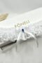 "Emily" Bridal Garter with Blue Crystal PRECIOSA - White