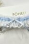 "Lucia" Wedding Garter with Double Bow and Pearl - Light Blue
