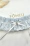 "Amélie" Tulle wedding garter with lace and crystal PRECIOSA